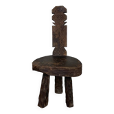 Brutalist stool with African influence