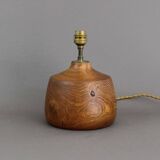 Vintage 50s solid elm wood lamp base