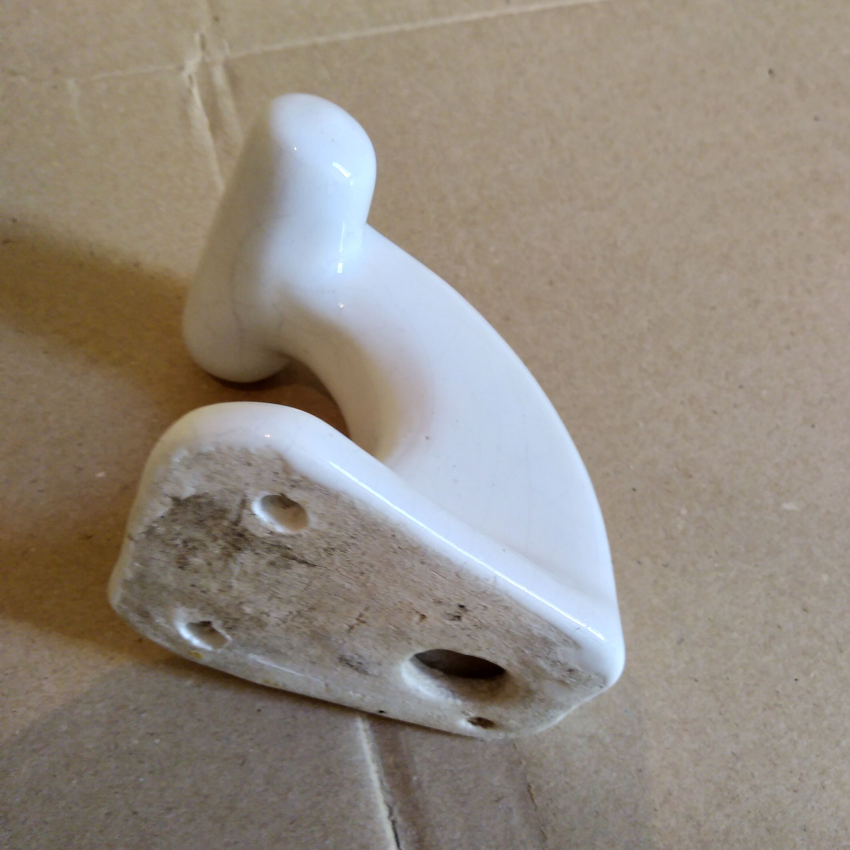 White porcelain hook