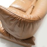 Portovenere sofa in original leather by Vico Magistretti for Cassina