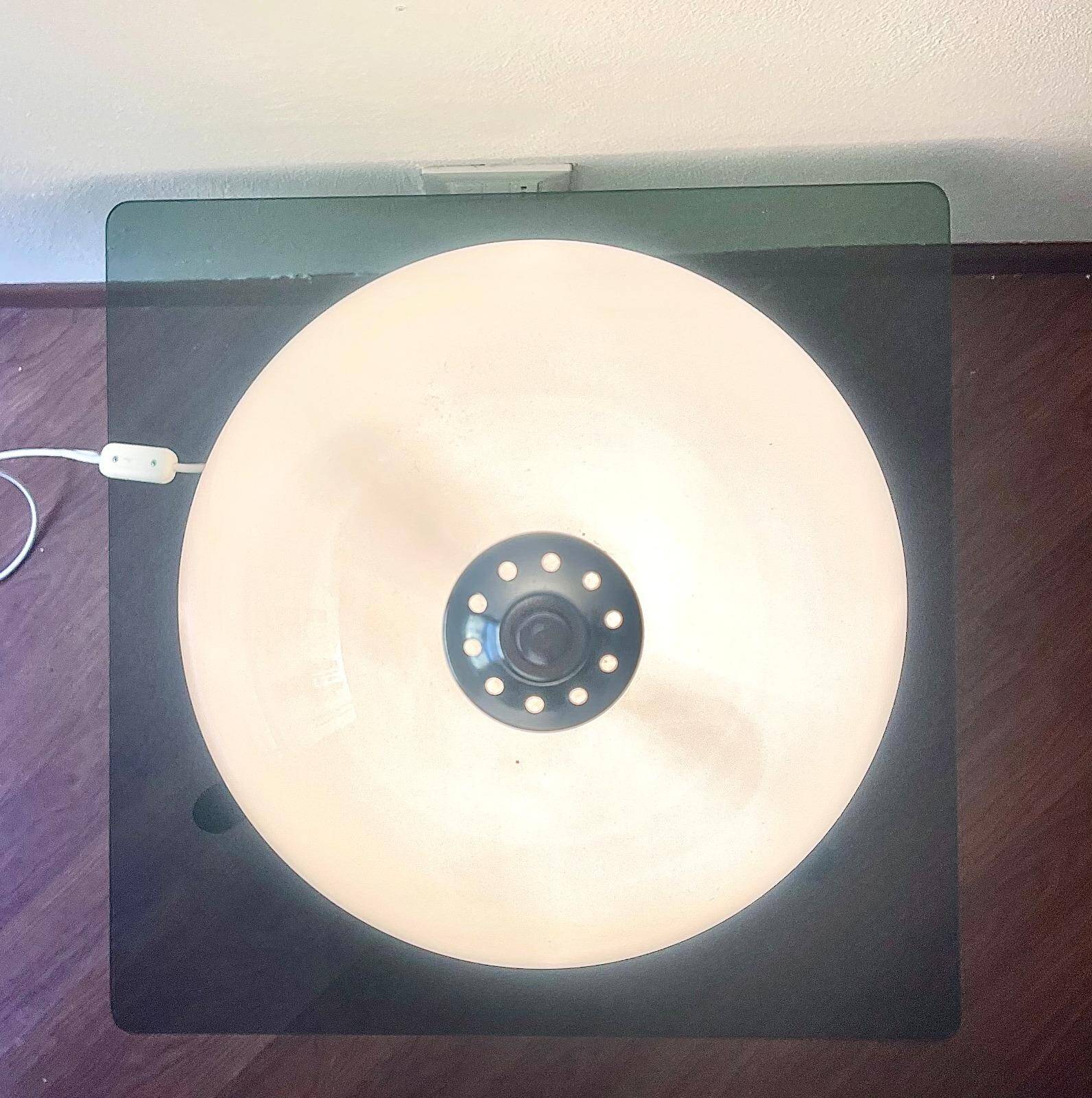 Lampe de table en verre de Murano sculptural Pop, Carlo Nason pour Mazzega, opaline