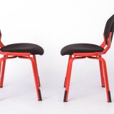 Space Age Chairs Set of 4, Fröscher Stacking Chairs, 1980s German Design