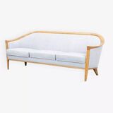Vintage Scandinavian three-seater canapé in light blue – Bertil Fridhagen – 1960s