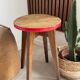Vintage round wooden stool
