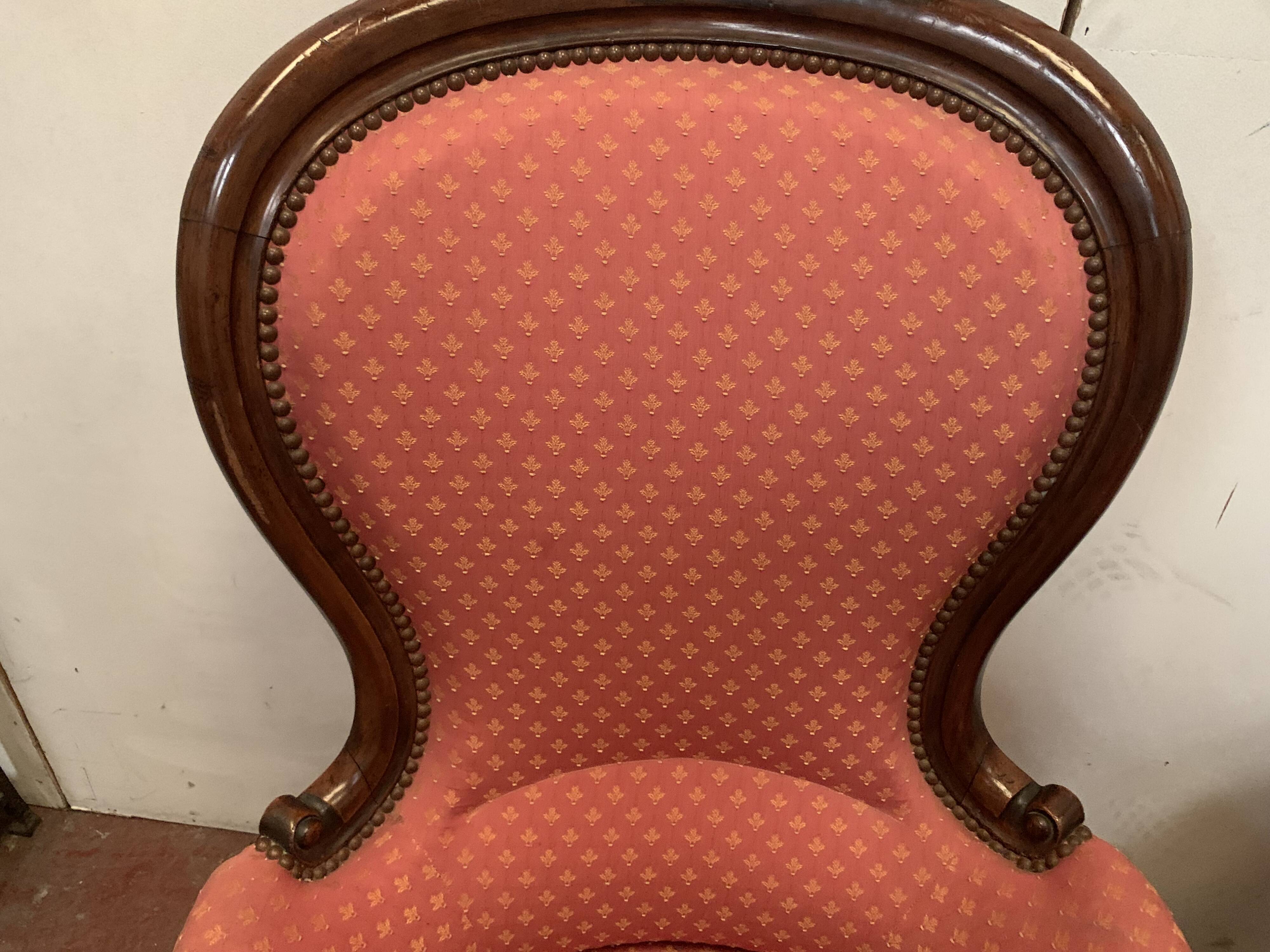 Paire de fauteuils Louis Philippe en acajou XIX siècle