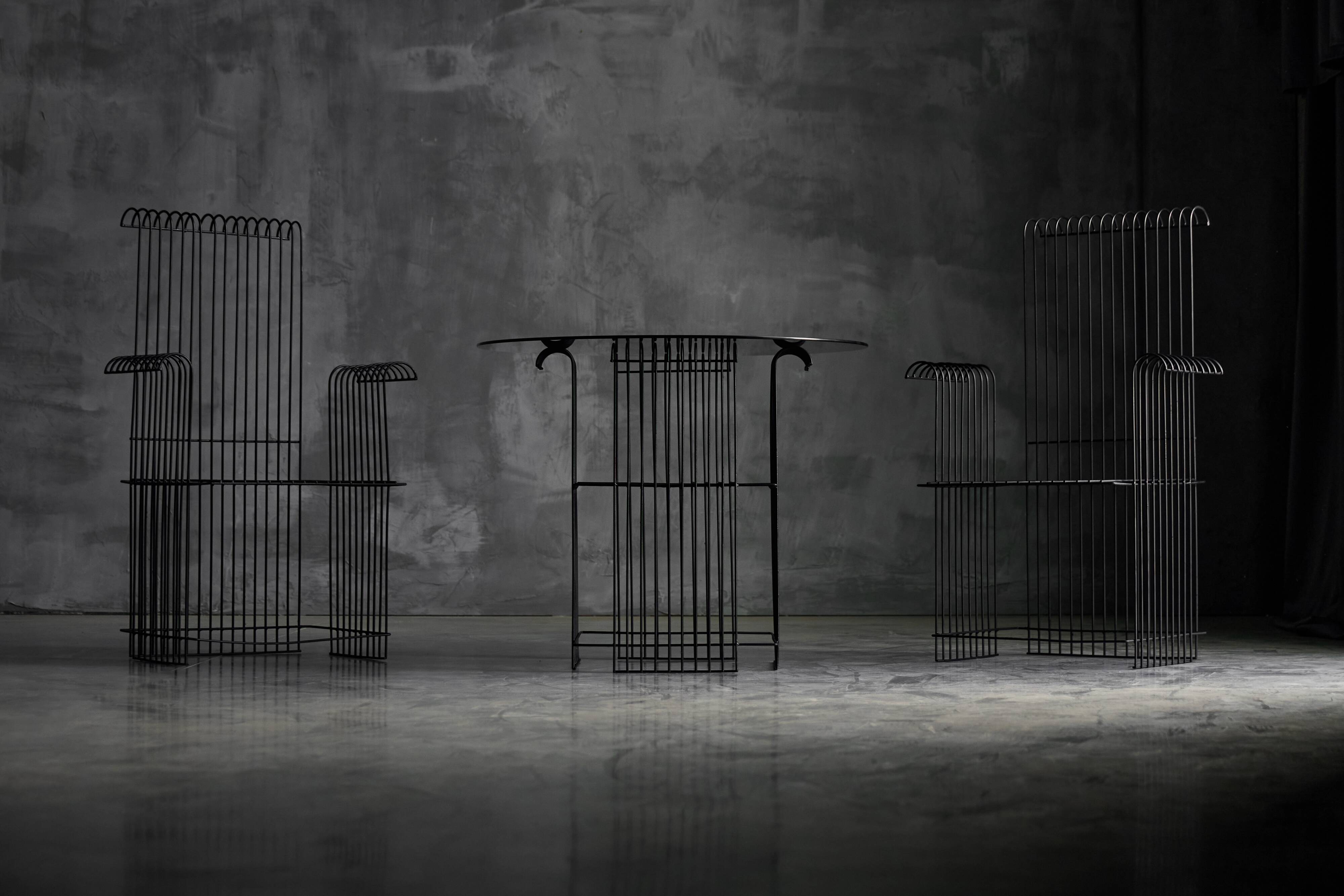 Metal Wire Modernist Garden Set, France, 1970s