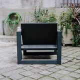 Fauteuil design bois noir