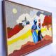Vintage wool thread painting