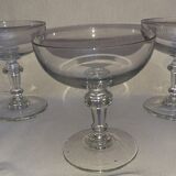 Set of 6 glasses of glass champagne