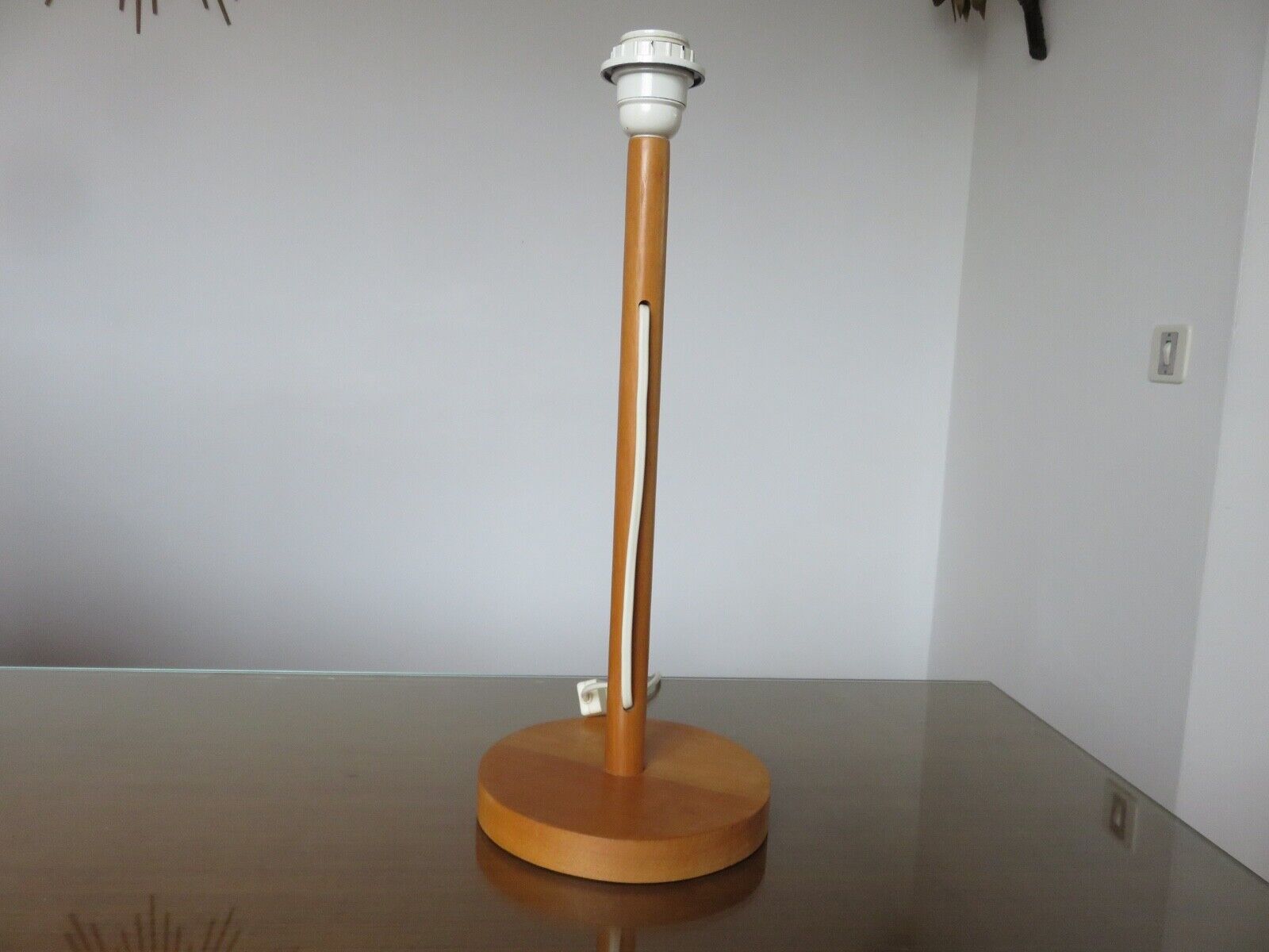 Scandinavian wooden lamp Denmark 1980