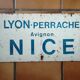 Plate of SNCF destinations