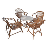 Rattan and bamboo garden furniture