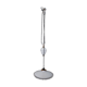 White ceramic rise and fall system with opaline lampshade