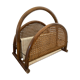 Review door in canning rattan and fabrics
