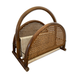 Review door in canning rattan and fabrics