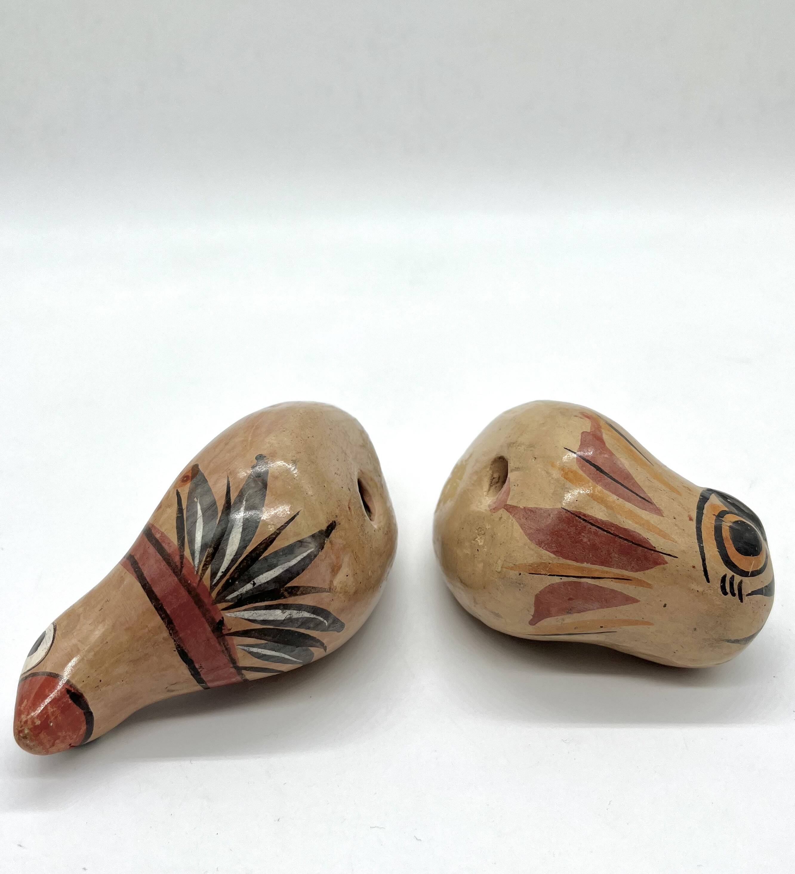 Pair of vintage ceramic birds from Mexico