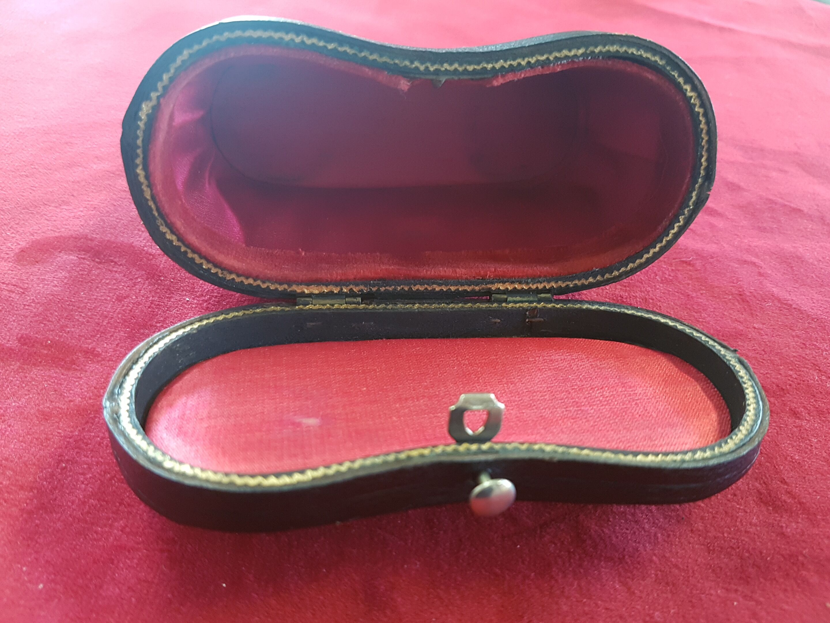 Brass and mother-of-pearl theatre twins