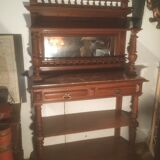 Service Henri ll in walnut, marble top