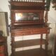 Henri II walnut sideboard, marble top