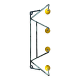 Vintage iron and wood wall coat rack