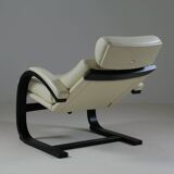 Swedish leather recliner chair Nelo by åke Fribyter
