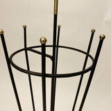Mid century umbrella door in lask and brass steel, from the 1950s