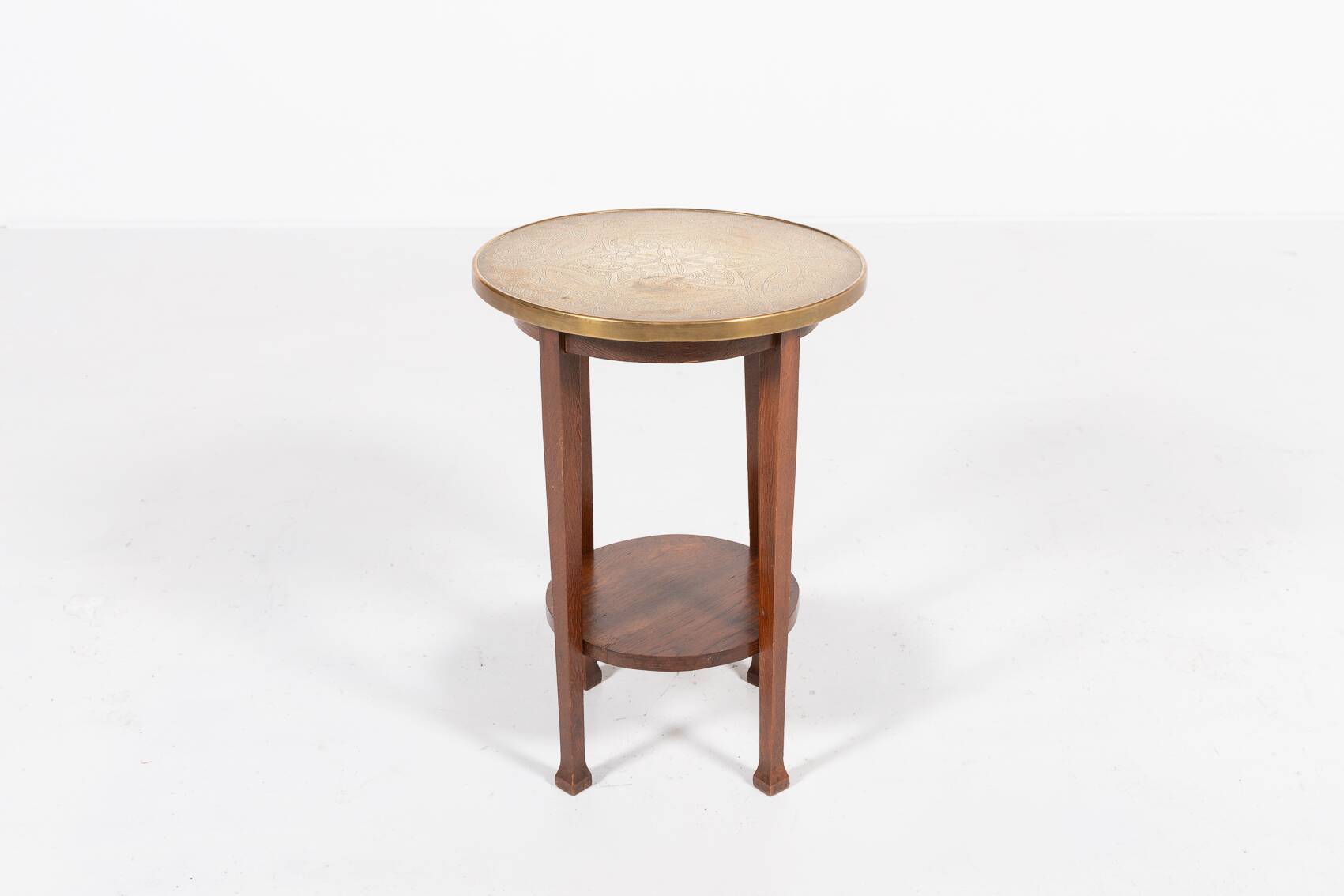 Mid-Century side table with brass top, 1960’s