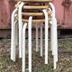 Suite de 4 tabourets style industriel bois et métal