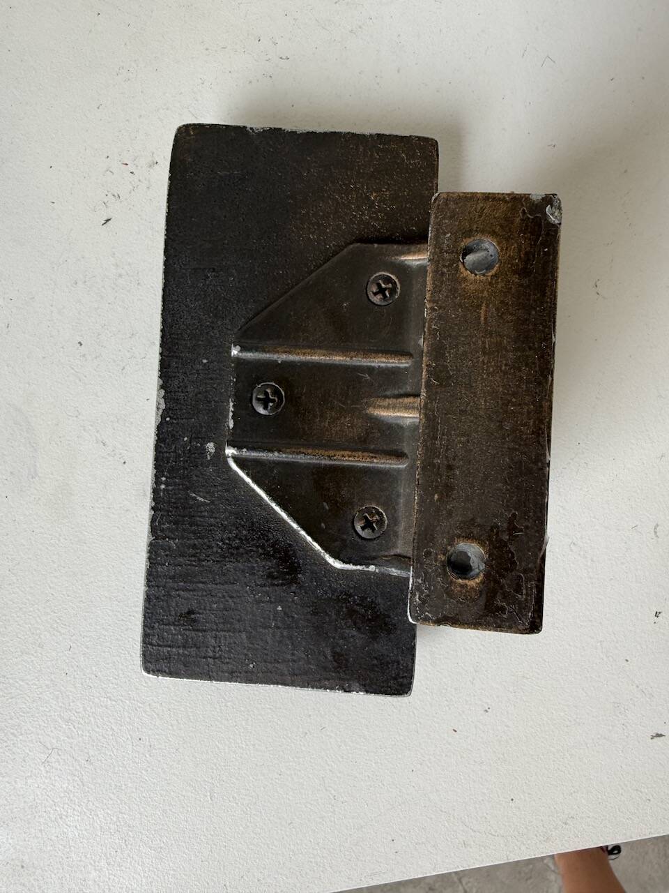 Brutalism bronze door handle