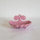 Pink enamelled cast iron shell soap holder