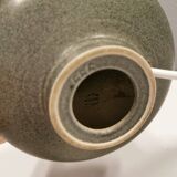 Small table lamp in grey/greenish ceramic, made by Danish Søholm in the 1970s