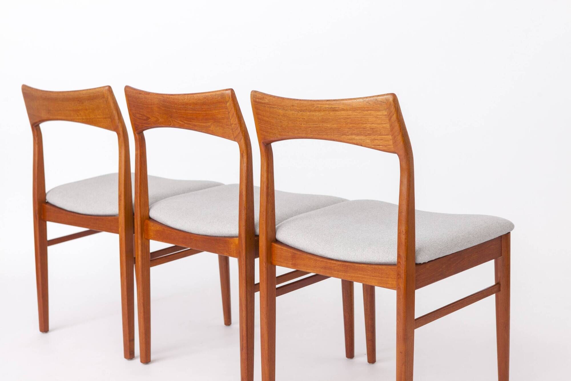 Set of 5 Henning Kjærnulf Teak Dining Chairs, Vejle Stolefabrik, Danish