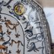 Hand-painted Toussi Court plate or tray and planter set