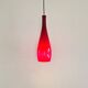 Suspension en verre rouge 'Bang' par Jacob E. Bang pour Fog & Mørup, Danemark 1960's
