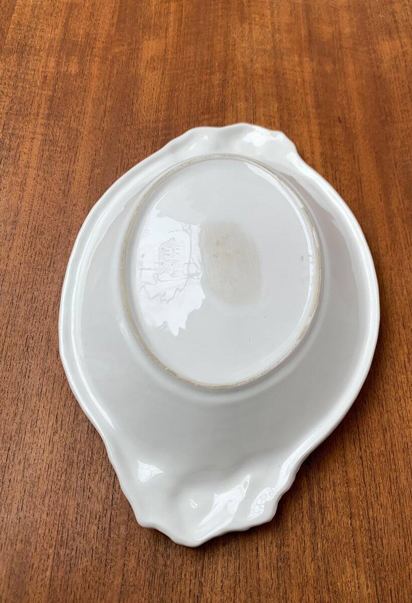 Coupelle vintage italien en céramique blanche