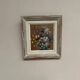 Mid-Century Oil on Panel “Flowers” by Unknown, Vintage & Framed