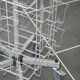 Grey swivel postcard display on wheels
