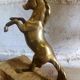 Cheval cabré en laiton massif
