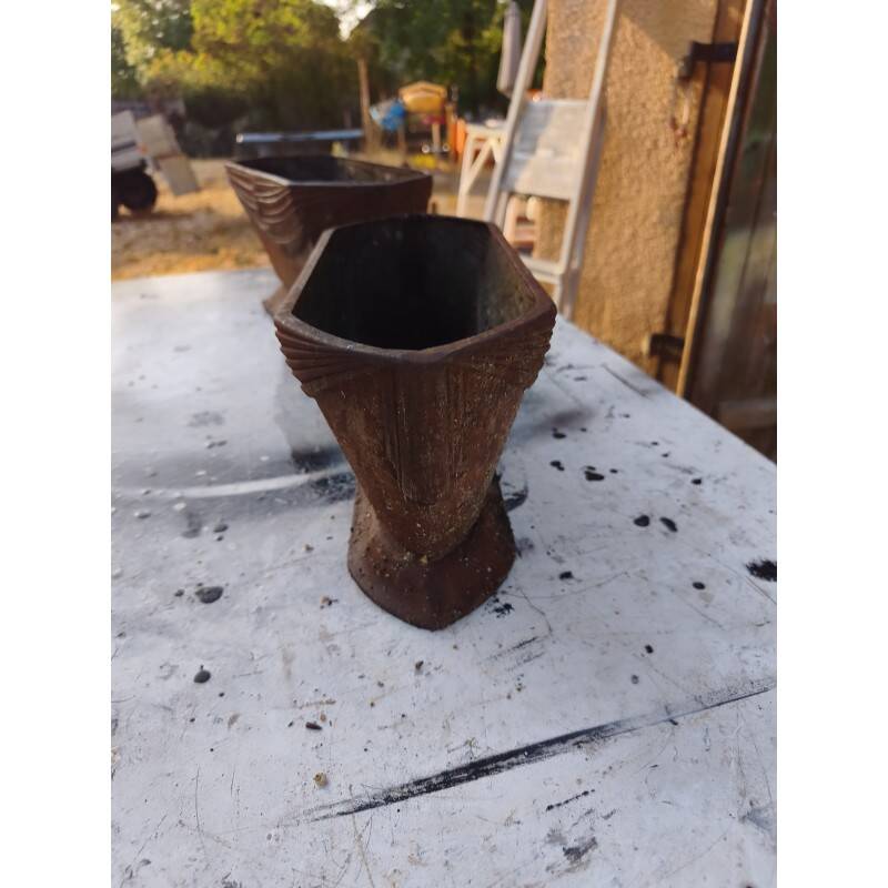 Pair of cast iron planters from 1900 in Charleville - Mézières