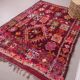 Tapis marocain bourgogne 177 x 261 cm - Tapis berbère vintage - Tapis en laine fait main