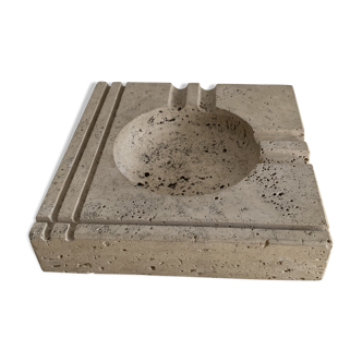 Square ashtray rough stone