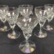 set of 6 antique cut crystal wine glasses in tulip shape from the pres