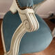 Blue velvet medallion armchair in Louis XVI style
