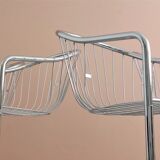 Chrome wire dining chairs by gastone rinaldi, 1970's.
