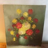 Peony bouquet painting