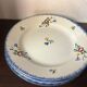 Set of 3 "didier" plates with floral decoration sarreguemines earthenware