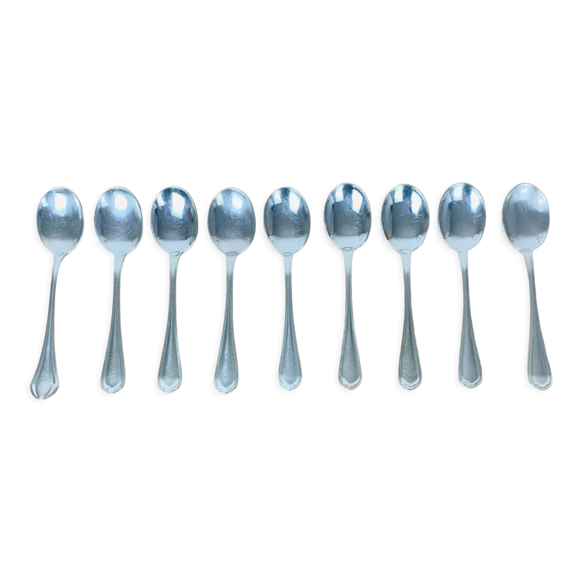 8 dessert spoons Christofle Spatours silver metal
