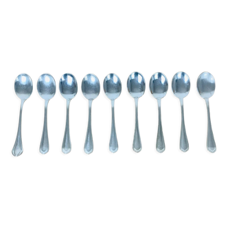 8 dessert spoons Christofle Spatours silver metal
