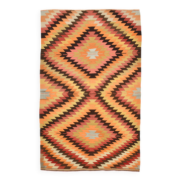 177x291Cm Geometric Style Kilim Rug, Turkish Kilim Rug, 177x291Cm
