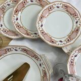 Antique Limoges porcelain dessert service, Lanternier & Cie, 10 plates